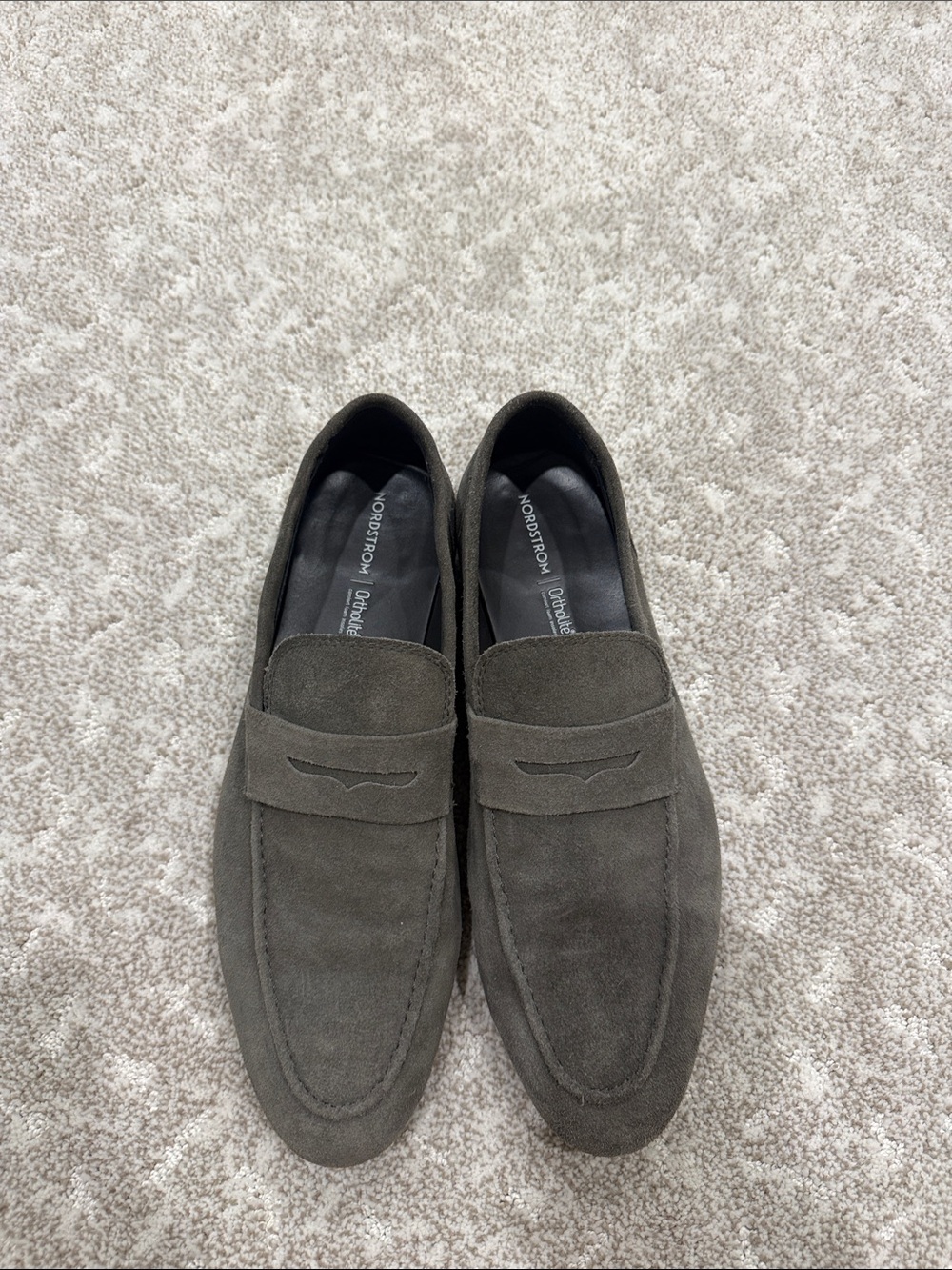 Nordstrom Men’s Suede Penny Loafers - Grey
